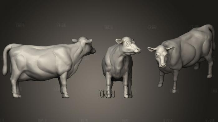 Gold Cow stl model for CNC